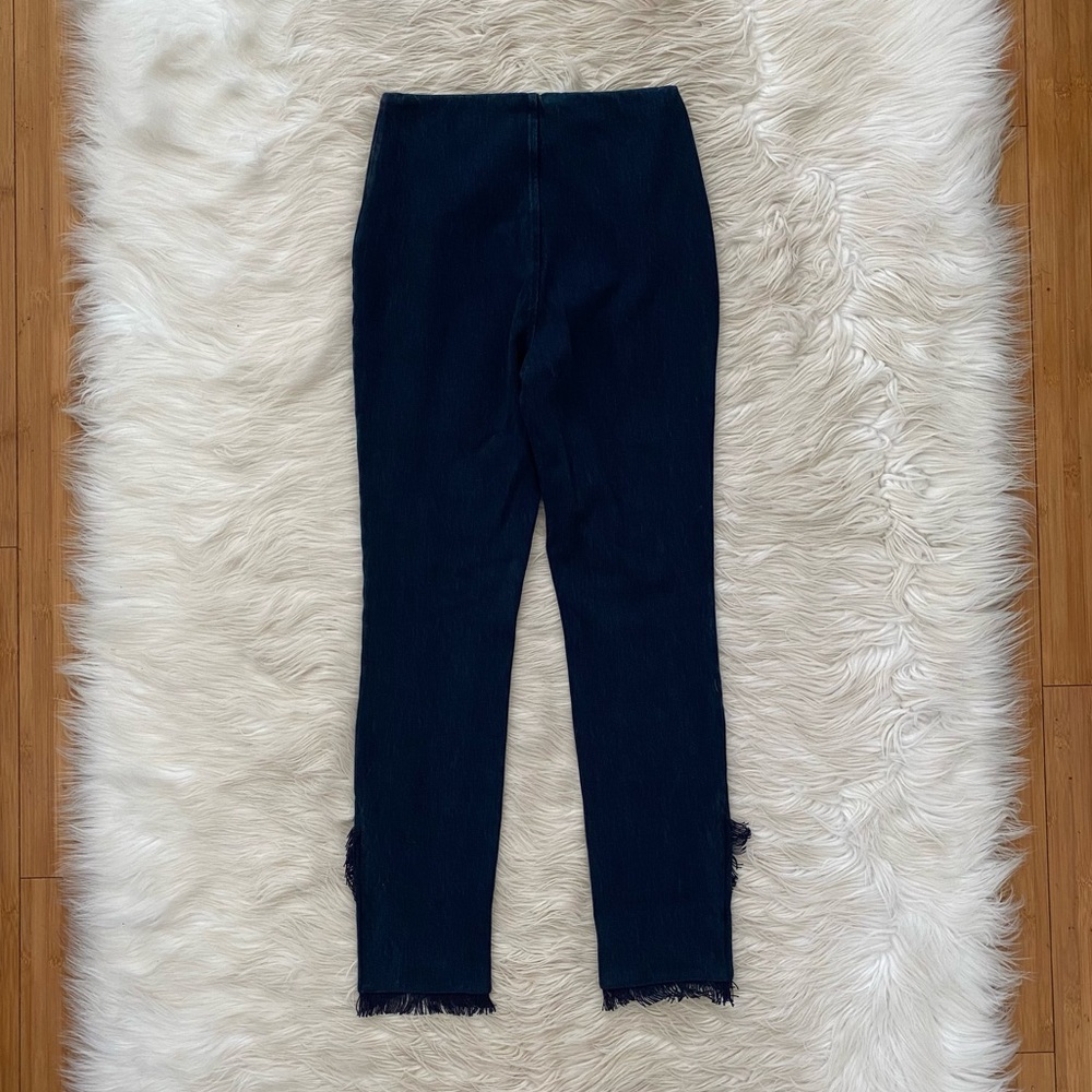 Lysse High Rise Pull On Fringe Tulip Hem Denim Jean Leggings - Picture 9 of 13